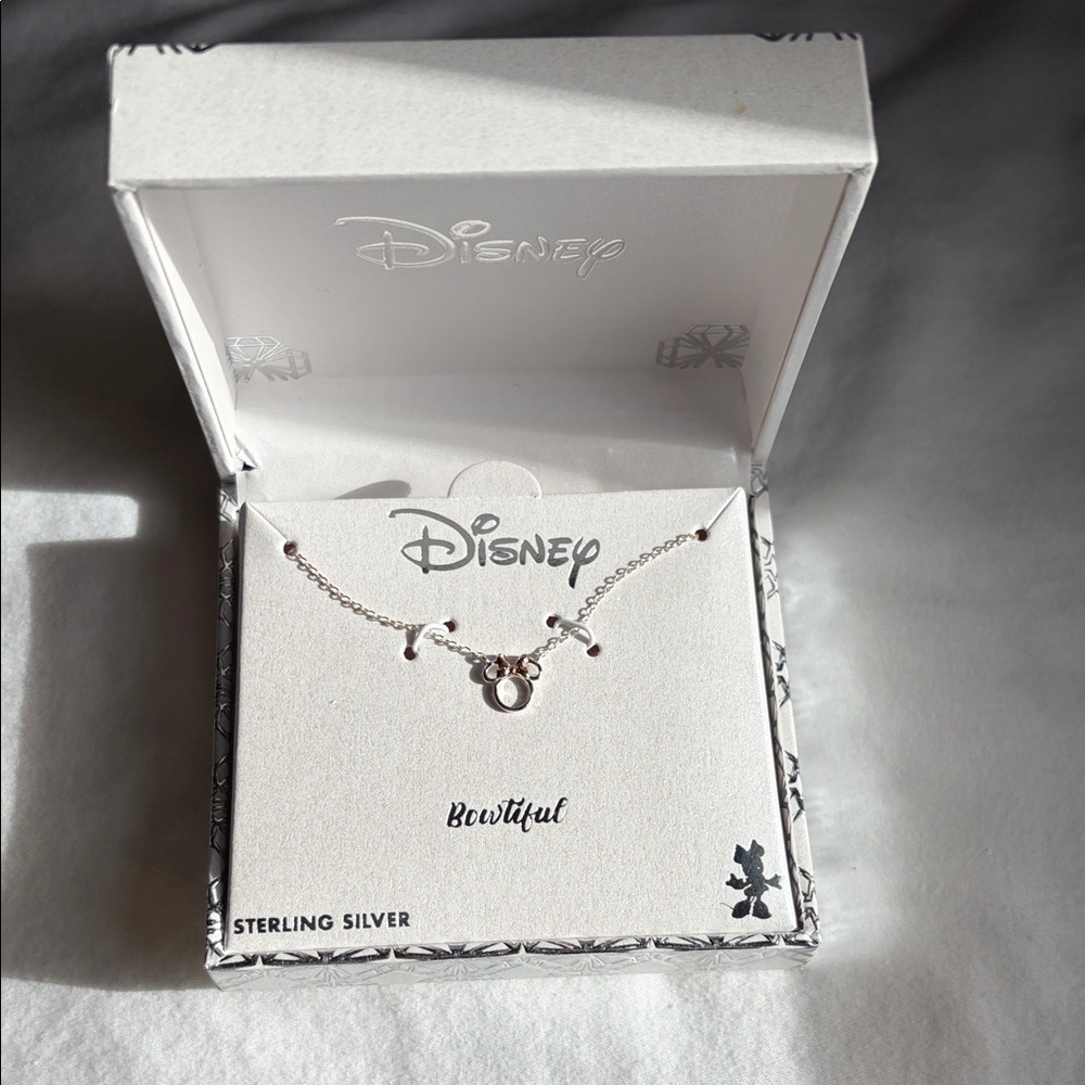 Disney Sterling Silver Necklace with Mickey Charm